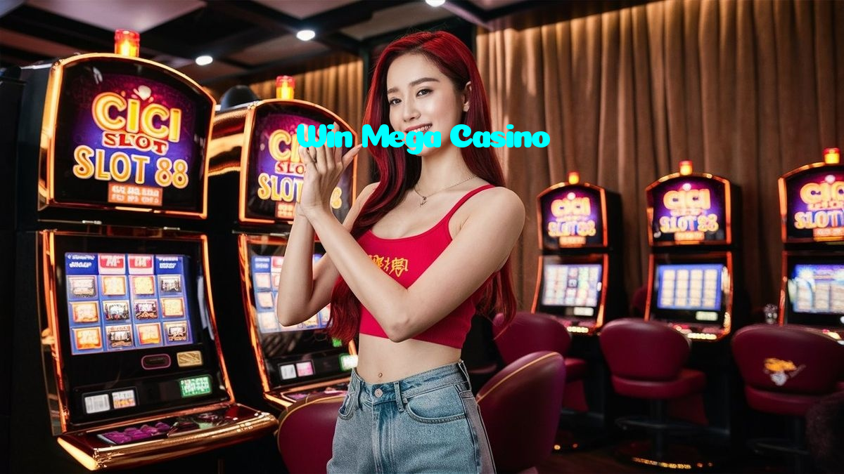 Win Mega Casino casino presented on mobile device in Pakistan with slots and live games